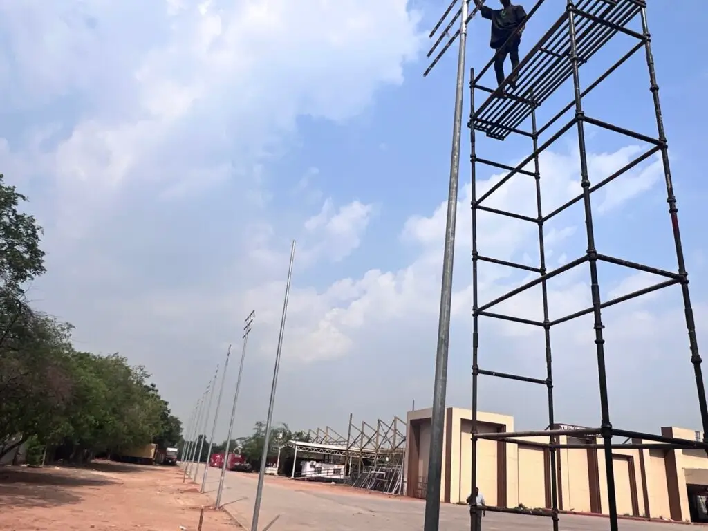 Scaffolding Installation for Street Light Projects in Bangalore